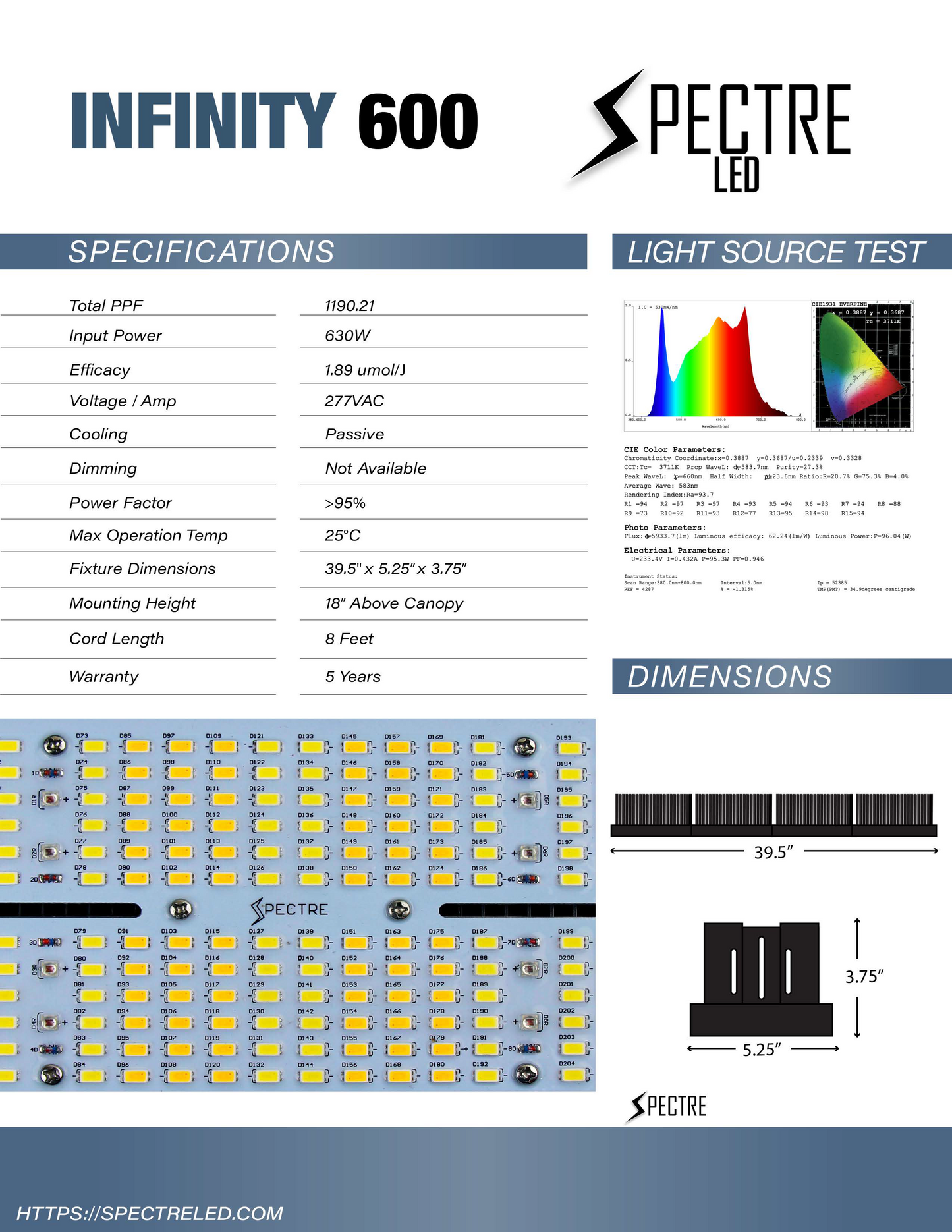 Spectre LED - INFINITY 600-V2