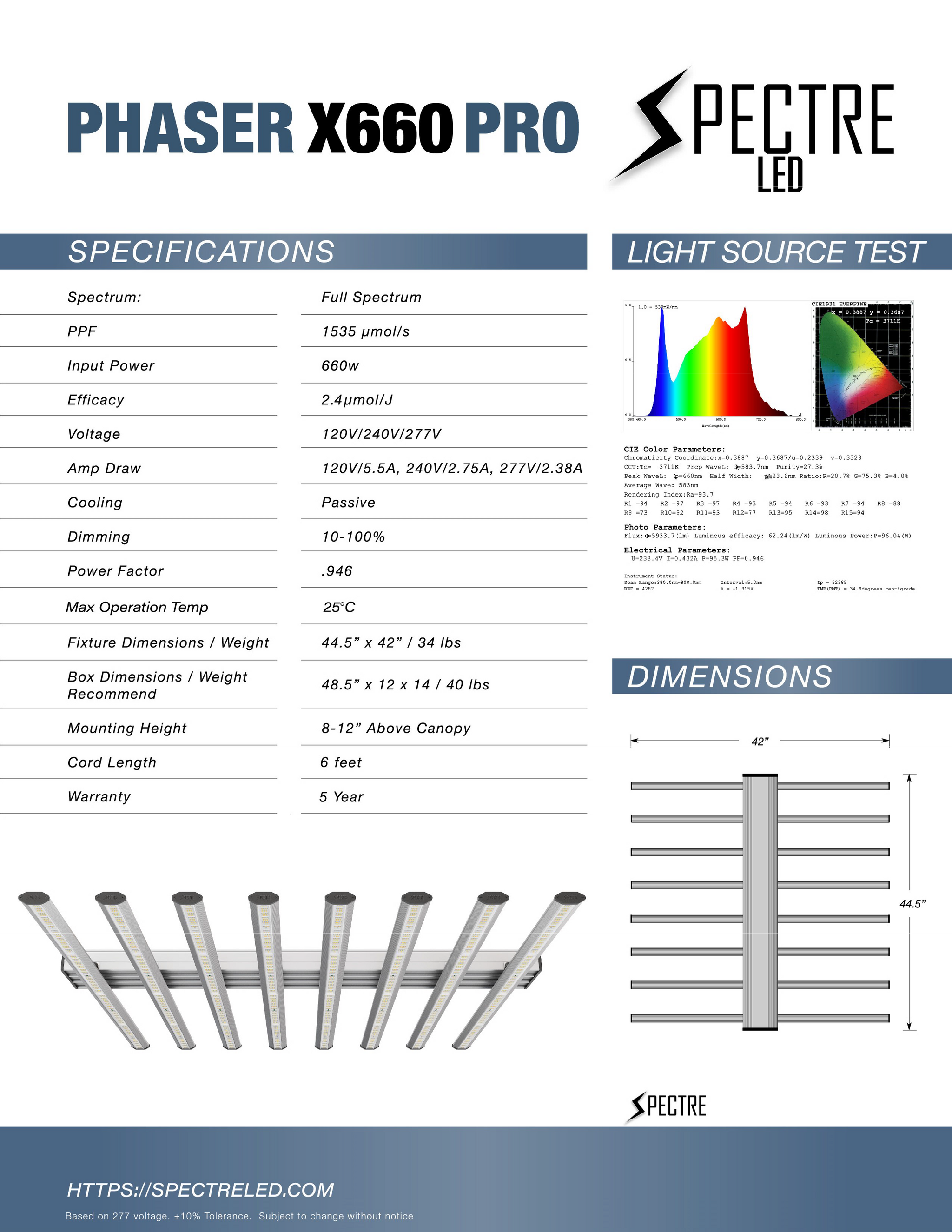 Spectre LED - PHASER X660 PRO